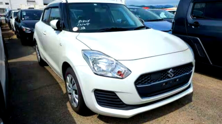 2024 Suzuki Swift Exterior Front Angle View White Color