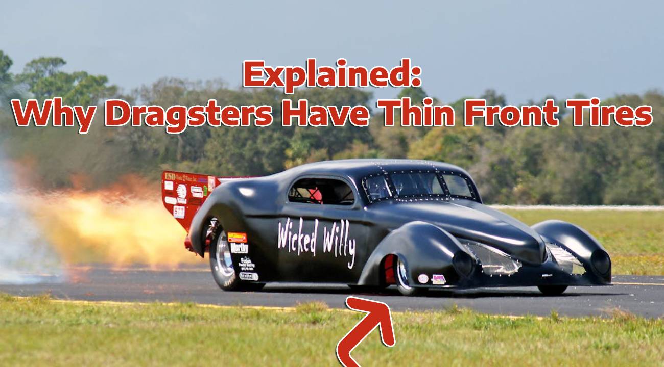 Skinny Front Tires on Drag Cars