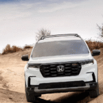 2025 Honda Pilot Front View Offroading